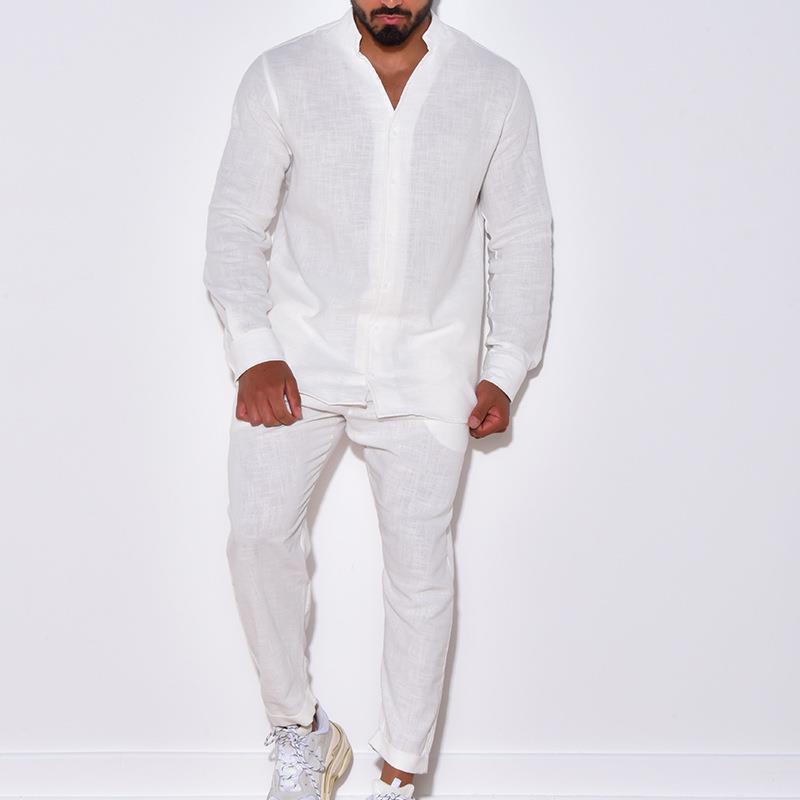 Erkek setleri keten bahar sonb - Mens Linen Shirt Long Sleeve incelemesi ve fiyatı