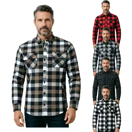 2026 Sonbahar ve Kış Uzun Koll - Flannel Plaid Shirt Heavy Weight incelemesi ve fiyatı