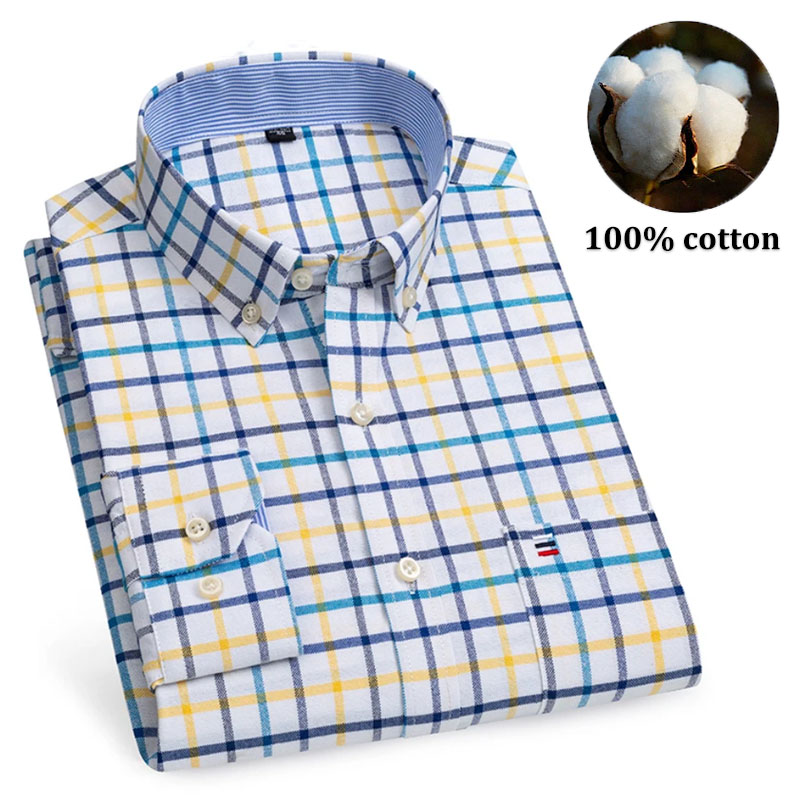Erkek %100 Pamuklu Gömlekler U - Oxford Cotton Casual Shirt Business incelemesi ve fiyatı