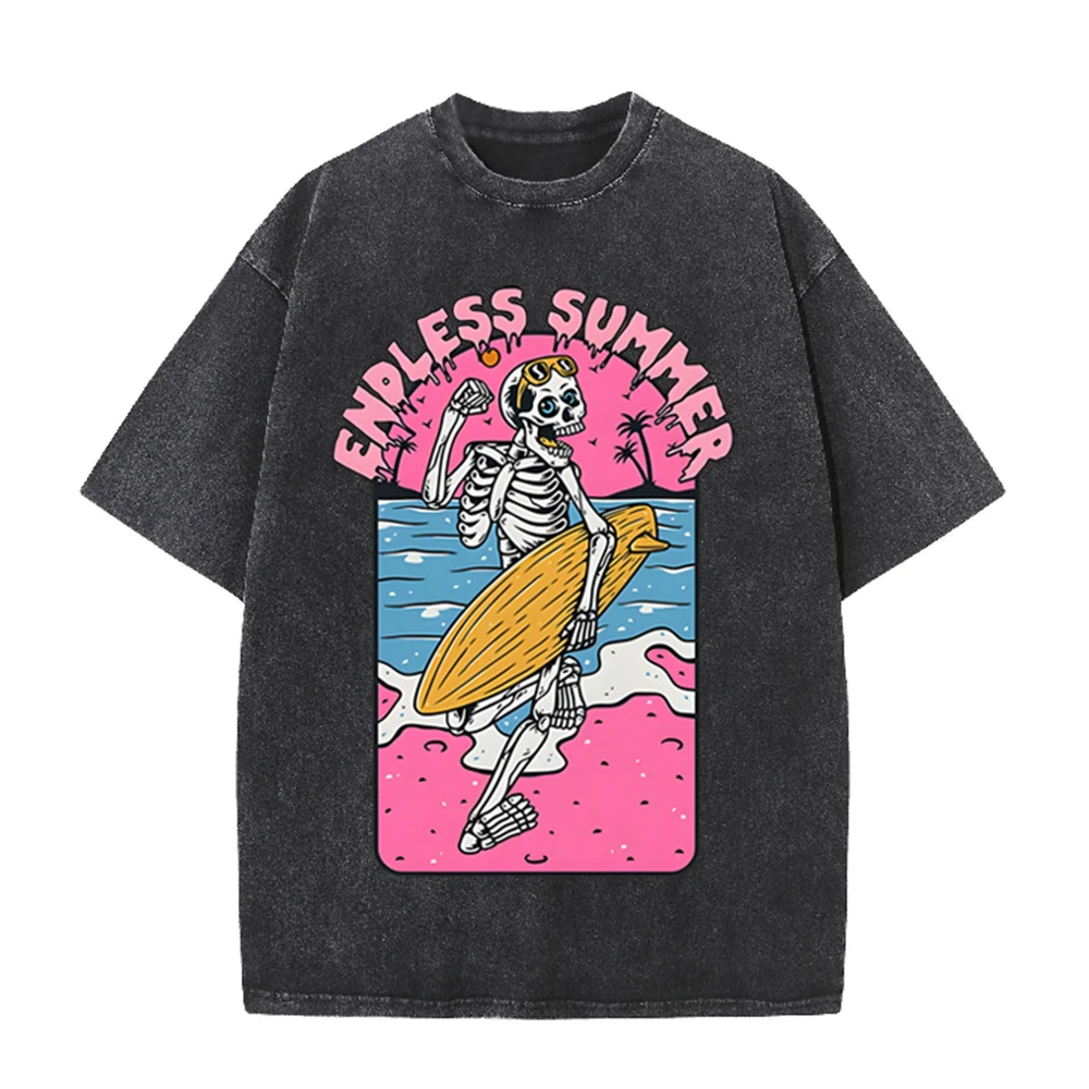2026 Vintage İskelet Sörfçü So - Acid Wash Vintage Graphic T Shirt incelemesi ve fiyatı