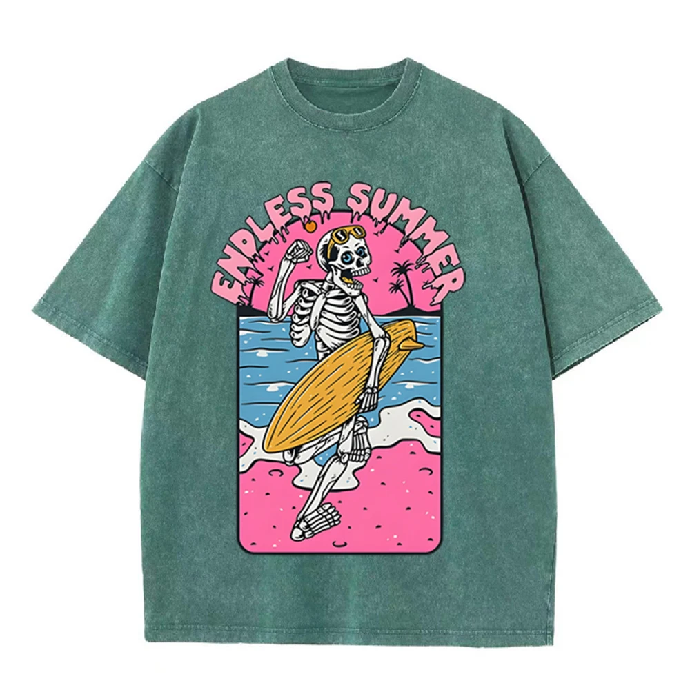 2026 Vintage İskelet Sörfçü So - Acid Wash Vintage Graphic T Shirt incelemesi ve fiyatı