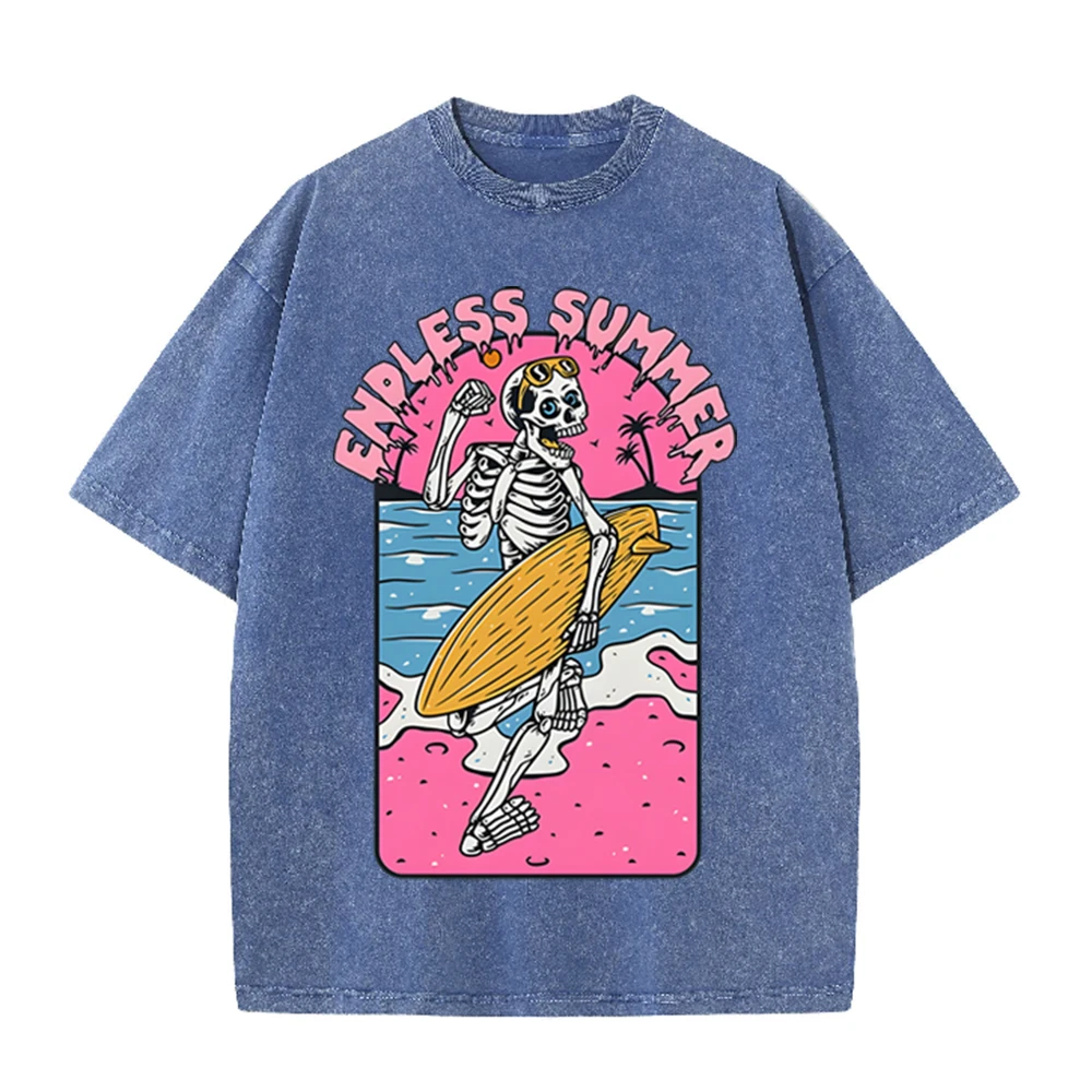 2026 Vintage İskelet Sörfçü So - Acid Wash Vintage Graphic T Shirt incelemesi ve fiyatı