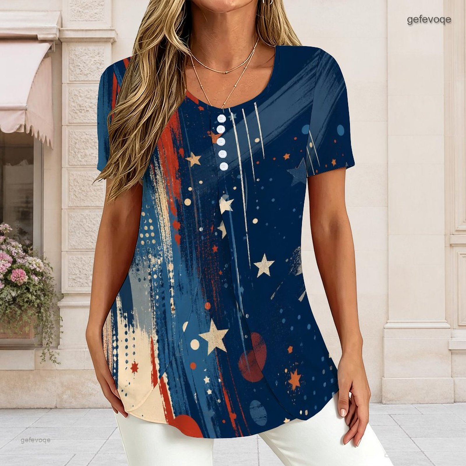 Kadın V Yaka Kısa Kollu Tişört - T-Shirts incelemesi ve fiyatı