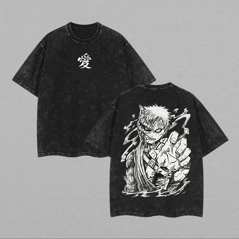 Naruto Gaara T Shirt Aşk Shuka - Acid Wash Vintage Graphic T Shirt incelemesi ve fiyatı